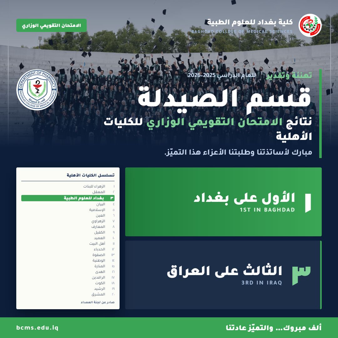 نتائج الامتحان التقويمي صيدلة